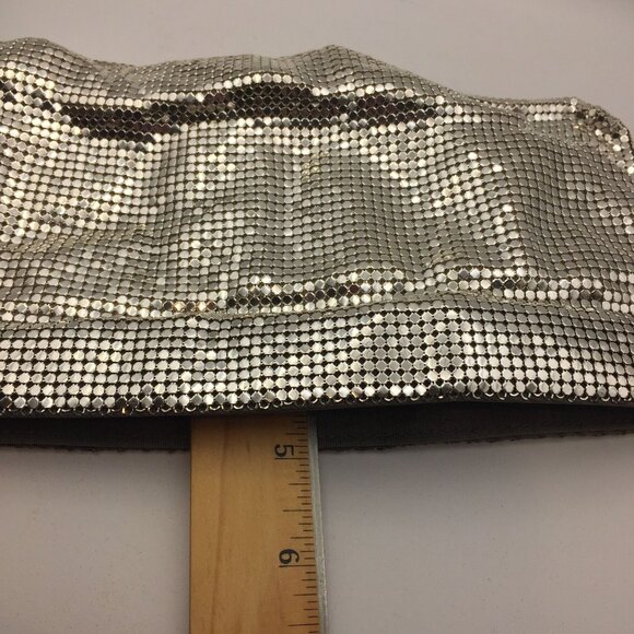 Vintage Whiting & Davis Silver Mesh Purse Bag Handbag Evening Prom Formal - Picture 9 of 10